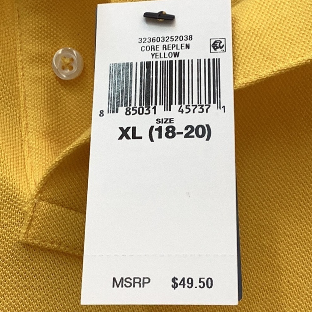 Polo Ralph Lauren bright yellow short sleeve polo shirt. Boys size extra large - Picture 5 of 9